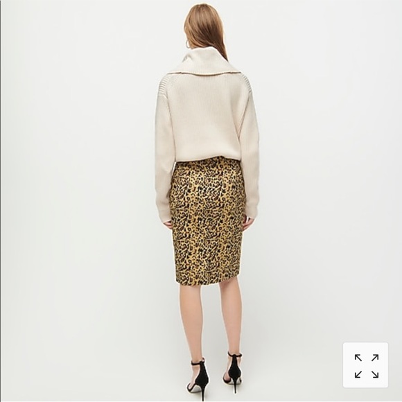 J.Crew Leopard Print Pencil Skirt - Picture 3 of 7